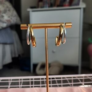 Kendra Scott Mixed Metal Demi-fine Meg Double Hoop Earrings